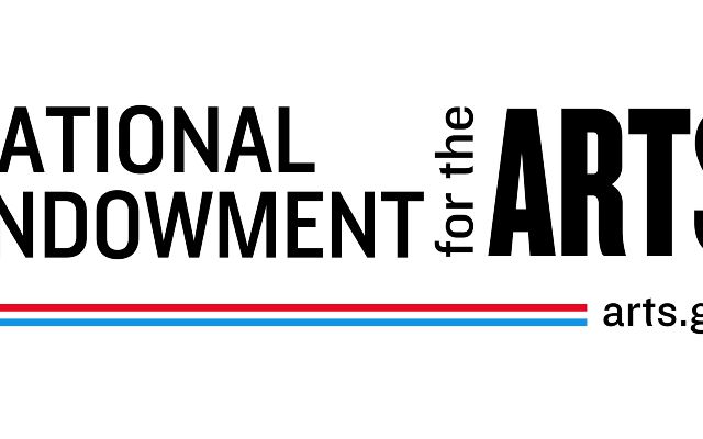 logo national endowment for the arts written out with red and blue lines